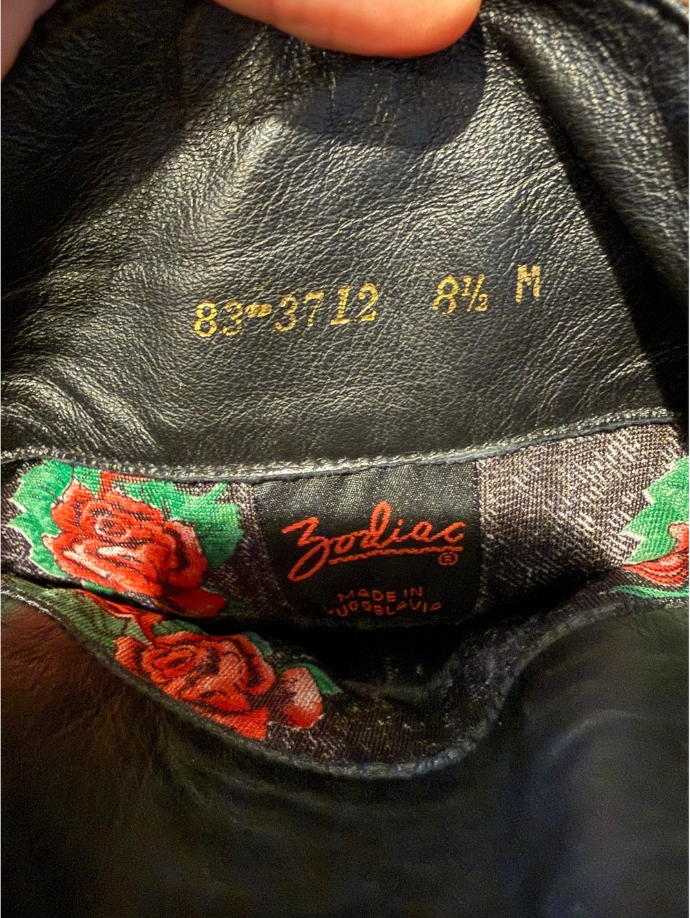 Vintage Zodiac Multicolor Suede Cowboy Boots - Picture 9 of 11